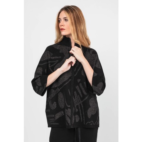 GILET NOIR ET ARGENTÉ TU