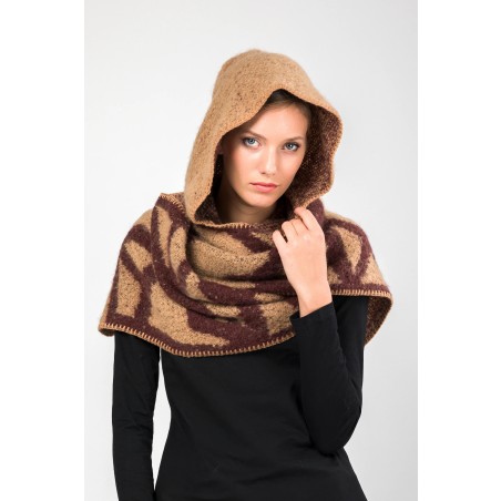 ÉCHARPE À CAPUCHE BEIGE