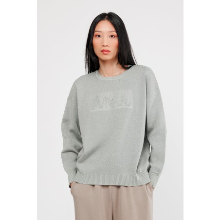 PULL MENTHE MÉTALLISÉ L/XL