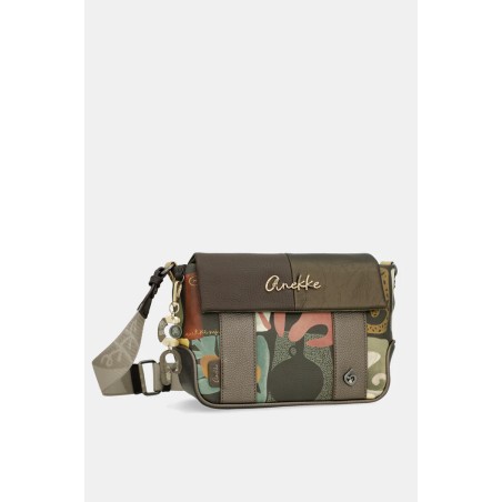 Sac bandoulière à rabat imprimé Amphora