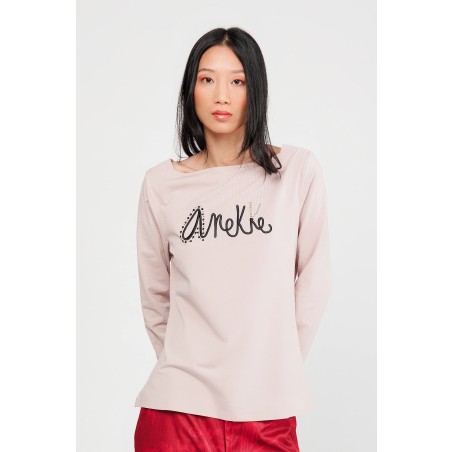 T-SHIRT À MANCHES LONGUES ROSE Anekke
