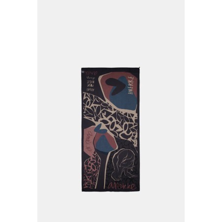 FOULARD IMPRIMÉ Heartbeat black