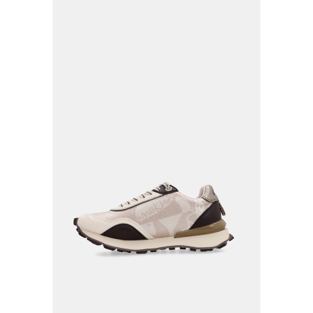 SNEAKERS BEIGE brillante avec détail marron Anekke 42