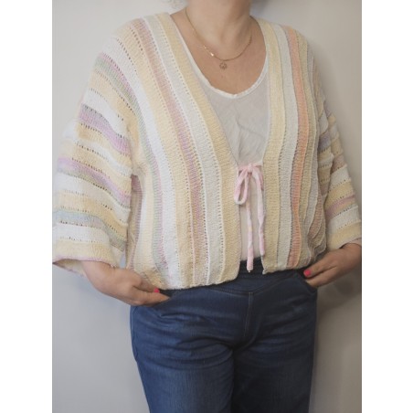 Gilet multicolor manche 3/4