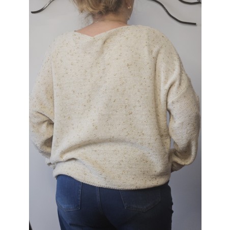 Pull beige  doré  - 2